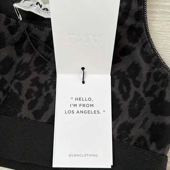 LNA Black Leopard Sports Bra | NWT Size Small - Picture 6 of 10